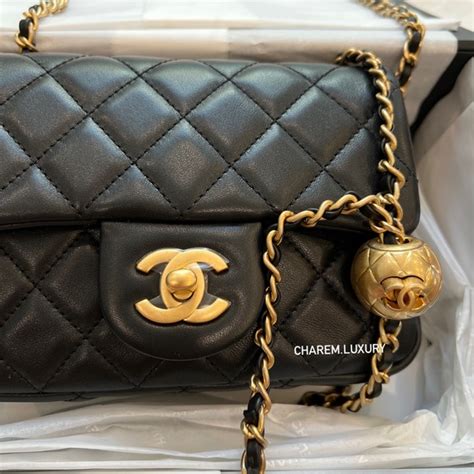 chanel mini square gold ball|Chanel bags for sale.